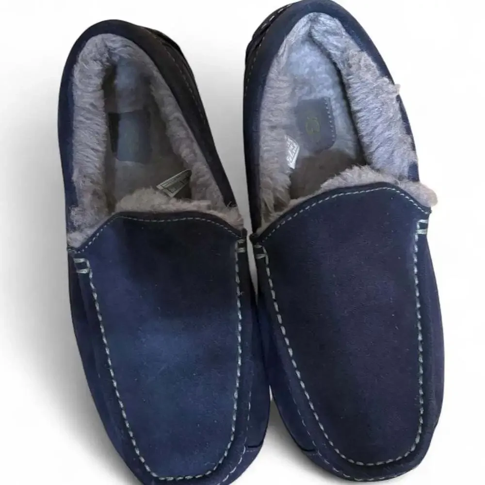 UGG M Ascot Men's Navy Suede Slippers
